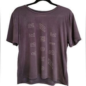 2/$18 Abercrombie & Fitch Gray T shirt Short Sleeve Round Neck Logo Size Large